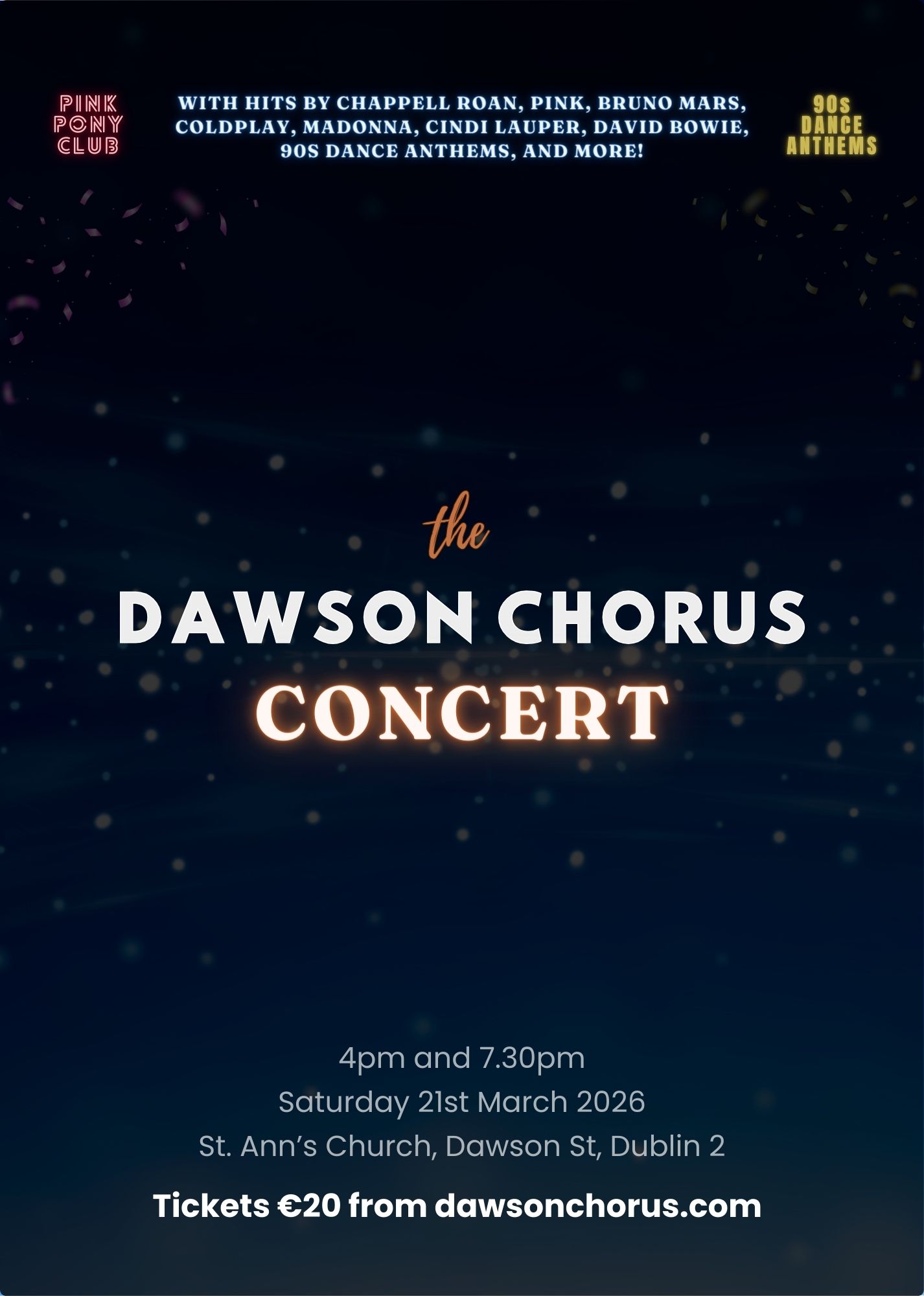 Dawson Chorus Concert 21st March 2026