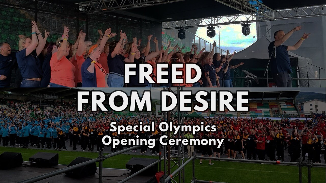 The Dawson Chorus at the Special Olympics Ireland Summer Games Opening Ceremony